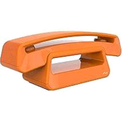 ALCATEL EPURE 3 ICONIC ELEGANTE TELEFONO CORDLESS DECT SENZA TEMPO CON BLOCCO DELLE CHIAMATE INDESIDERATE, VIVAVOCE, DISPLAY DI ALTA QUALITA ARANCIONE