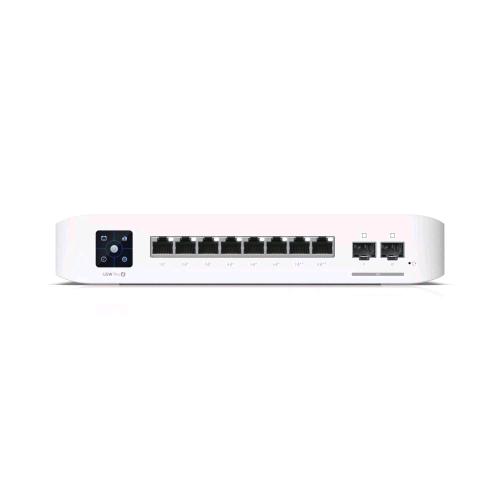 UBIQUITI USW-PRO-8-POE SWITCH DI RETE GESTITO L2/L3 8 PORTE LAN GIGABIT PoE+ 120W + 2 PORTE 10G SFP BIANCO