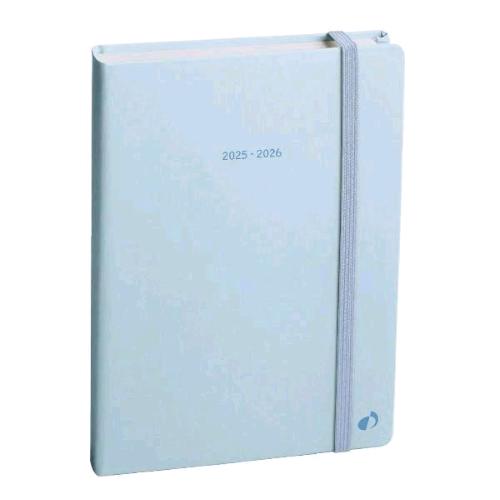 QUO VADIS EUROTEXT AGENDA GIORNALIERA 2025/26 12X17 CM 12 MESI AGOSTO LUGLIO CON ELASTICO AZZURO PASTELLO
