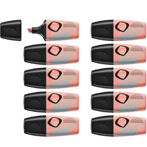 STABILO BOSS ORIGINAL MINI NATURE VIBES EVIDENZIATORE PUNTA A SCALPELLO 2/5 mm TERRA DI SIENA CONF 10 Pz.