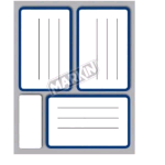 MARKIN ETICHETTE ADESIVE 53X83 mm BORDATA E RIGATA BIANCO CONF 30 Pz.