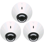 UBIQUITI UVC-G5-DOME-3 VIDEOCAMERA IP 4MPx 2K 2688 x 1512 DOME RESISTENTE AD ATTI VANDALICI IK08 E AGENTI ATMOSFERICI IPX4 CONF 3 Pz. BIANCO
