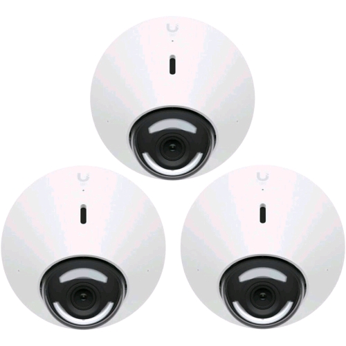 UBIQUITI UVC-G5-DOME-3 VIDEOCAMERA IP 4MPx 2K 2688 x 1512 DOME RESISTENTE AD ATTI VANDALICI IK08 E AGENTI ATMOSFERICI IPX4 CONF 3 Pz. BIANCO
