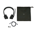 LOGITECH ZONE 305 CUFFIE CON MICROFONO OVER EAR BLUETOOTH 5.3 MULTIPOINT SENZA FILI USB-C TRAMITE ADATTATORE BLUETOOTH ISOLAMENTO DAL RUMORE CERTIFICATO PER I TEAM MICROSOFT, WORKS WITH CHROMEBOOK CERTIFIED