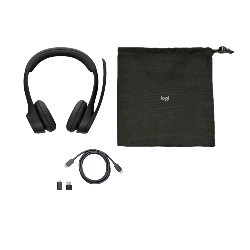 LOGITECH ZONE 305 CUFFIE CON MICROFONO OVER EAR BLUETOOTH 5.3 MULTIPOINT SENZA FILI USB-C TRAMITE ADATTATORE BLUETOOTH ISOLAMENTO DAL RUMORE CERTIFICATO PER I TEAM MICROSOFT, WORKS WITH CHROMEBOOK CERTIFIED