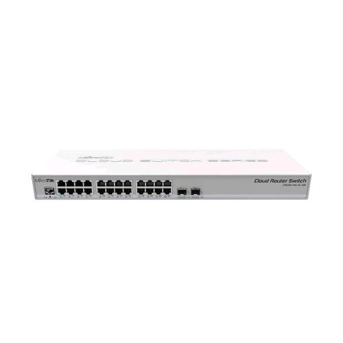 MIKROTIK CRS326-24G-2S+RM CLOUD ROUTER SWITCH GESTITO L2 24 PORTE Gigabit Ethernet (10/100/1000 + 2 PORTE SFP+ MONTABILE SU RACK GRIGIO