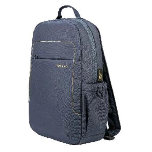 TUCANO LUP ZAINO PER NOTEBOOK DA 14" E MAC PRO 14" IN NYLON TASCA FRONTALE E TASCA DI SICUREZZA SUL RETRO FASCIA PER TROLLEY  BLU SCURO 