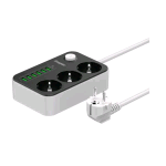 ENERGIZER MULTIPRESA 3 SCHUKO + 6 PRESE USB PROTEZIONE CONTRO LE SOVRATENSIONI INTERRUTTORE CAVO 2 MT SPINA SCHUKO BIANCO NERO