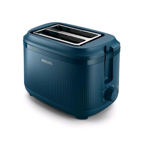 PHILIPS HD2511/70 GRILLE PAIN TOSTAPANE ELETTRICO 2 FESSURE XL SENZA PINZE 900 W  8 IMPOSTAZIONI DI DORATURA VASSOIO RACCOGLI BRICIOLE BLU