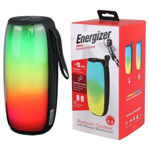 ENERGIZER BTS121 MAX POWER SOUND SPEAKER BLUETOOTH 5.2 PORTATILE 6W RADIO FM MICRO SD USB POWER BANK 1.800mAh  
