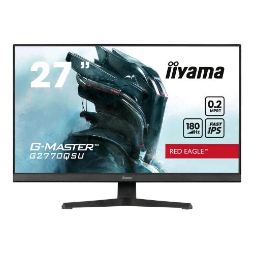 IIYAMA G-MASTER RED EAGLE G2770QSU-B6 GAMING 27" LED WQHD 2560 x 1440 180Hz 400 CD/mq 0.2ms 1200:1 ALTOPARLANTI HDMI DISPLAYPORT NERO