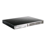 D-LINK DGS-3130-30PS SWITCH GESTITO L3 LITE - 24 x 10/100/1000 (PoE+) PoE+ (370 W) + 2 x 10 Gigabit Ethernet + 4 x 10 Gigabit SFP+ DESKTOP MONTABILE SU RACK NERO GRIGIO