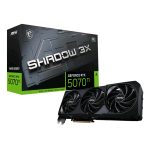 MSI GEFORCE RTX 5070 Ti 16G SHADOW 3X OC NVIDIA 16GB GDDR7 PCI Express 5.0 TRIPLE FAN - 1 x HDMI 3 x DISPLAYPORT