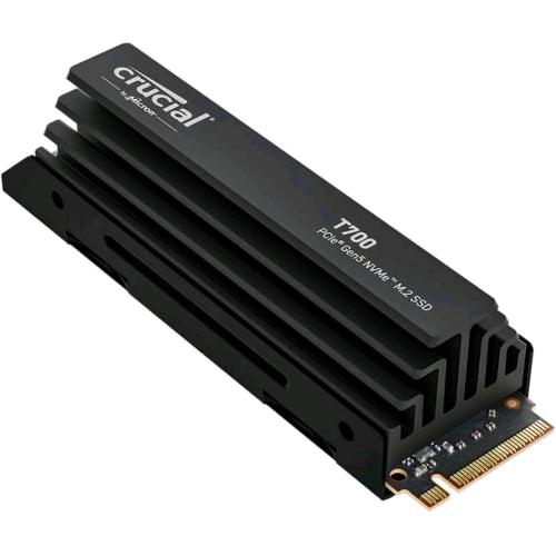 CRUCIAL T700 SSD 1TB M.2 2280 NVMe CRITTOGRAFATO PCI Express 5.0  TCG Opal Encryption 2.01 CON DISSIPATORE INTEGRATO NERO