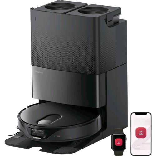ROBOROCK Qrevo SLIM ROBOT ASPIRAPOLVERE LAVA PAVIMENTI WI-FI ASPIRAZIONE 11.000 Pa LAVAGGIO CON ACQUA CALDA STAZIONE DI RICARICA E SVUOTAMENTO NERO