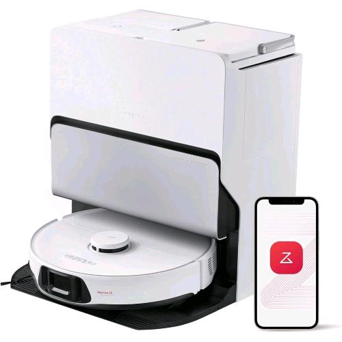 ROBOROCK S8 MaxV ULTRA ROBOT ASPIRAPOLVERE LAVA PAVIMENTI WI-FI ASPIRAZIONE 10.000 Pa SOLLEVAMENTO AUTOMATICO SU TAPPETI STAZIONE DI RICARICA E SVUOTAMENTO LIQUIDI CON DOSATORE DETERGENTE BIANCO