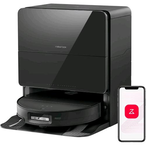 ROBOROCK SAROS 10 ROBOT ASPIRAPOLVERE LAVA PAVIMENTI WI-FI CON MOCIO VIBRANTE POTENZA DI ASPIRAZIONE 22.000 Pa 6.400mAh CON STAZIONE DI RICARICA E SVUOTAMENTO POLVERE E LIQUIDI NERO 