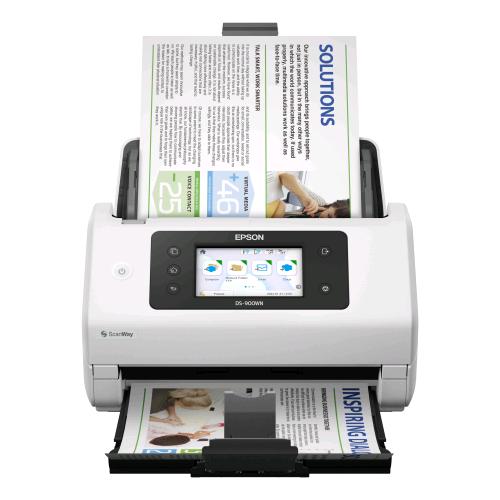 EPSON WORKFORCE DS-900WN SCANNER A4 WI-FI DISPLAY TOUCH 4.2" USB LAN 70ppm 11.000 PAGINE GIORNALIERE 600 x 600 DPI BIANCO