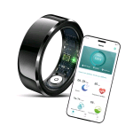 TECHMADE TM-NEXA-BK11 SMART RING FITNESS TRACKER BLUETOOTH PER iOS E ANDROID TAGLIA 11 - 21mm NERO