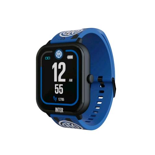 TECHMADE SMARTWATCH FC INTER CASSA NERA CINTURINO NERO E BLU