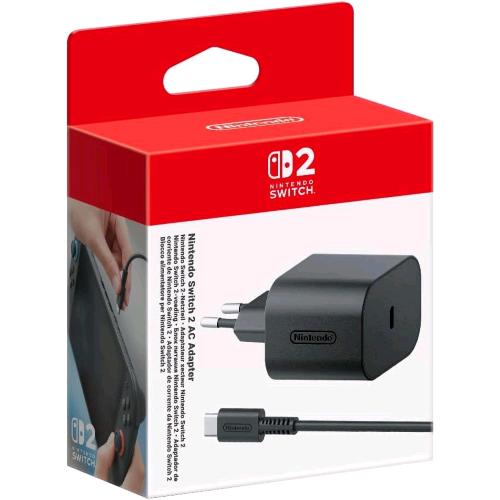 NINTENDO SWITCH 2 AC ADAPTER ALIMENTATORE ORIGINALE NERO