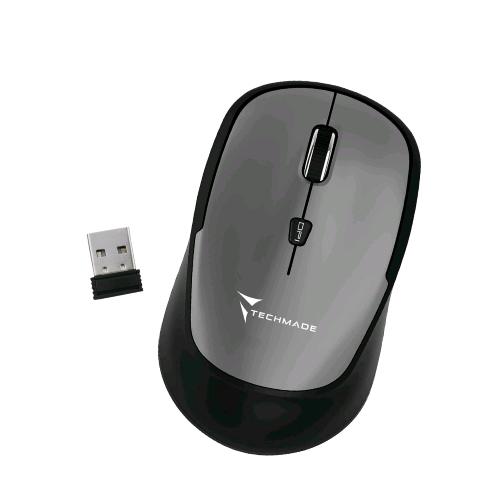 TECHMADE TM-XJ35-GY MOUSE WIRELESS 2.4GHz 8.000-16.000 DPI REGOLABILI NERO/GRIGIO