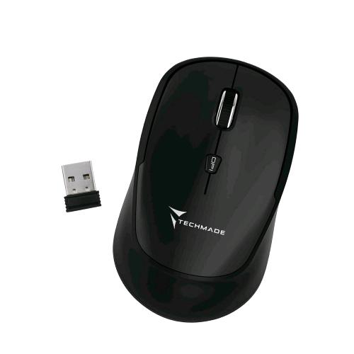 TECHMADE TM-XJ35-BK MOUSE WIRELESS 2.4GHz 8.000-16.000 DPI REGOLABILI NERO