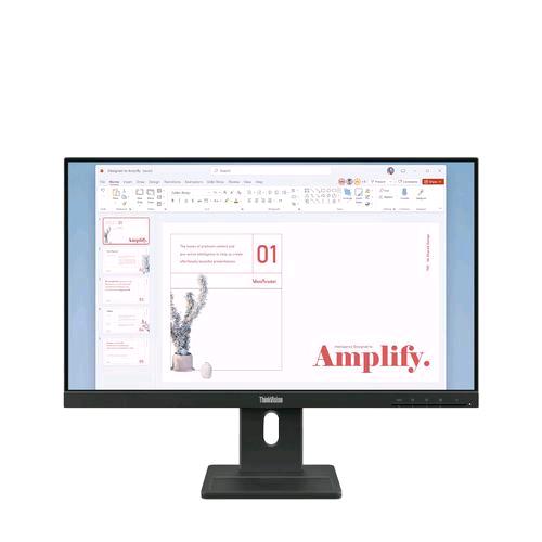 LENOVO THINKVISION E24-40 23.8"W-LED  LED FULL HD IPS 16:9 250 CD/mq CONTRASTO 1300:1 6ms 100Hz ALTOPARLANTI - 1 x VGA 1 x DMI 1 x DISPLAYPORT NERO