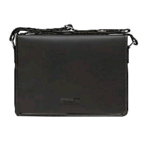 DBRAMANTE1928 MARSELISBORG BORSA PER NOTEBOOK DA 14" IN PELLE PIENO FIORE TASCHE INTERNE CON TRACOLLA NERO