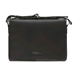 DBRAMANTE1928 MARSELISBORG 2ND GENERAZIONE BORSA PER NOTEBOOK DA 14" IN PELLE PIENO FIORE TASCA ESTERNA CON TRACOLLA  NERO