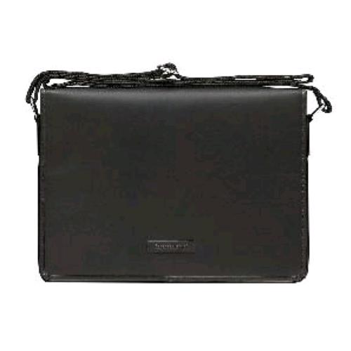 DBRAMANTE1928 MARSELISBORG 2ND GENERAZIONE BORSA PER NOTEBOOK DA 14" IN PELLE PIENO FIORE TASCA ESTERNA CON TRACOLLA  NERO