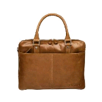 DBRAMANTE1928 ROSENBORG BORSA PER NOTEBOOK DA 14" IN PELLE A GRANA PIENA TASCHE INTERNE E TASCA POSTERIORE CON TRACOLLA CUOIO
