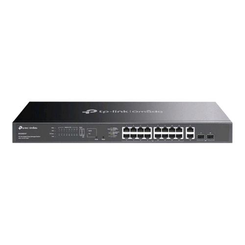 TP-LINK OMADA ES220GMP SWITCH GESTITO L2 - 16 x 10/100/1000 (PoE+) + 2 x 10/100/1000 + 2 x Gigabit SFP PoE+ (250 W) MONTABILE SU RACK