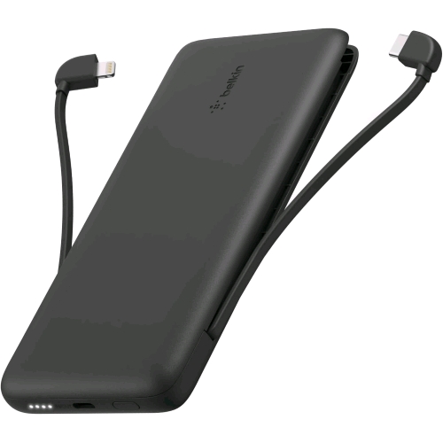 BELKIN BOOSTCHARGE PLUS POWERBANK 10.000MAH PORTA DI RICARICA USB-C CAVO LIGHTNING (MFI) ED USB-C INTEGRATI NERO