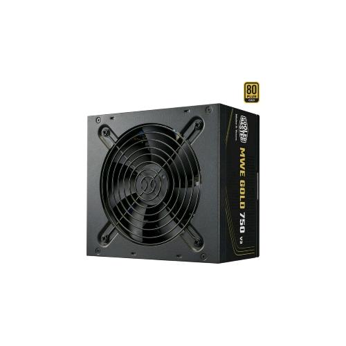 COOLER MASTER MWE GOLD 750 V3 ALIMENTATORE 750 W 80 PLUS GOLD FAN 120mm PFC ACTIVE NON MODULARE 24-pin ATX 3.1 NERO