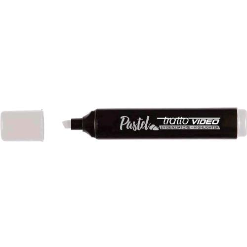 TRATTO VIDEO PASTEL EVIDENZIOATORE PUNTA A SCALPELLO 1/5 mm GRIGIO CONF 12 Pz.