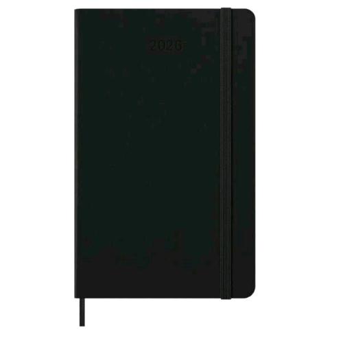 MOLESKINE WEEKLY PLANNER AGENDA SETTIMANALE 2026 12 MESI FORMATO LARGE 13 X 21 CM COPERTINA RIGIDA CHIUSURA CON ELASTICO NERO
