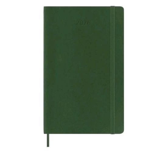 MOLESKINE WEEKLY PLANNER AGENDA SETTIMANALE 2026 12 MESI FORMATO LARGE 13 X 21 CM COPERTINA MORBIDA CHIUSURA CON ELASTICO VERDE