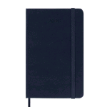 MOLESKINE WEEKLY PLANNER AGENDA SETTIMANALE 2026 12 MESI FORMATO POCKET 9 X 14 CM COPERTINA RIGIDA CHIUSURA CON ELASTICO BLU
