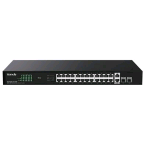 TENDA TEG1128P-24-410W SWITCH NON GESTITO 26 PORTE GIGABIT LAN DI CUI 24 PORTE PoE + 2 PORTE SFP DESKTOP MONTABILE A RACK