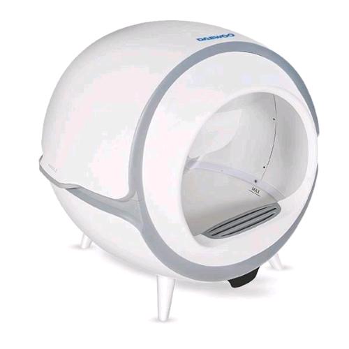 DAEWOO LETTIERA SMART AUTOPULENTE CAPACITA' 4 LT FILTRO STERILIZZANTE SENSORE DI PESO DISPLAY LED CON APP TUYA E SACCHETTI IGENICI BIANCO
