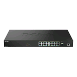 D-LINK DMS-1250-18P SWITCH DI RETE GESTITO L2+ 18 PORTE - 16 x 10/100/1000/2.5G (PoE+) + 2 x 10 Gigabit SFP+ PoE+ (370 W) DESKTOP