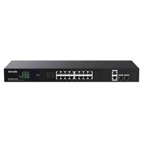 TENDA TEG1120P-16-250W SWITCH NON GESTITO 18 PORTE - 16 PORTE GIGABIT PoE + 2 PORTE SFP MONTABILE A RACK