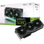PNY GEFORCE RTX 5080 16GB GDDR7 DLSS4 TRIPLE FAN PCi Express 5.0 16x - 1x HDMI 3 x DISPLAYPORT