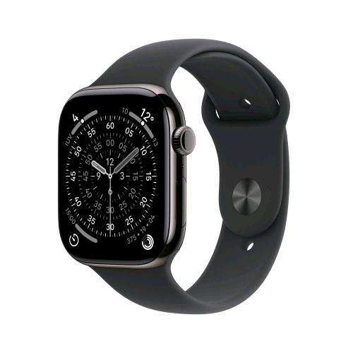 APPLE WATCH SERIES 11 GPS + CELLULAR 5G 46mm CASSA TITANIO ARDESIA CON SPORT BAND NERO - M/L
