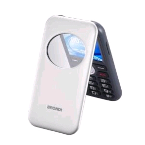 BRONDI WINDOW 2 DUAL SIM 2" CLAMSHELL FLIP ATTIVO FOTOCAMERA RADIO FM TASTI RETROILLUMINATI ITALIA SILVER METAL
