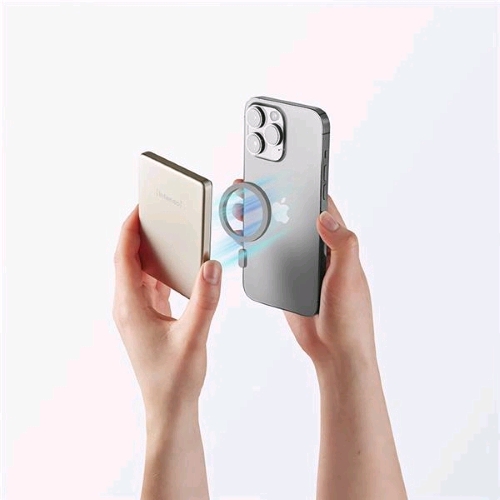 INTENSO POWER BANK MagSafe 10.000 mAh RICARICA WIRELESS CHAMPAGNE