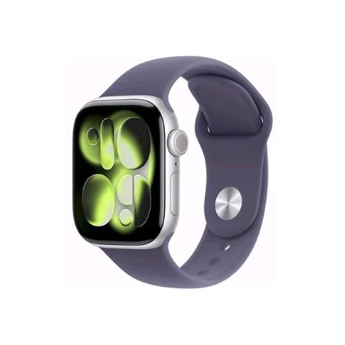 APPLE WATCH SERIES 11 GPS 42mm CASSA ALLUMINIO ARGENTO CON SPORT BAND VIOLA NEBBIA - M/L