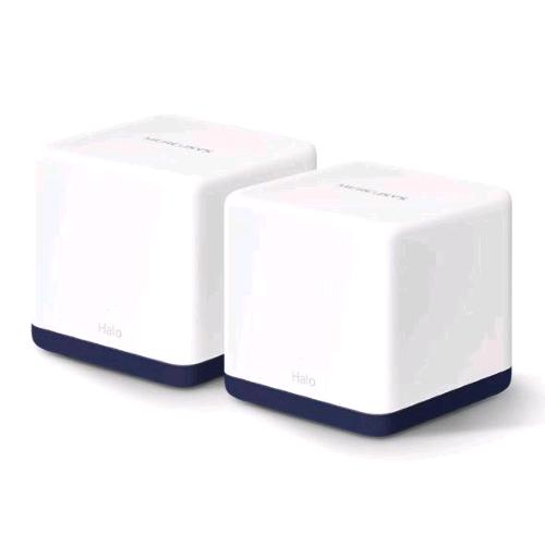 MERCUSYS HALO H50G (2-PACK) ROUTER WIRELESS AC1900 WHOLE-HOME DUAL BAND Mesh 3 PORTE GIGABIT x UNITA' 3 ANTENNE INTERNE 2 PZ. BIANCO