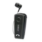 CELLY AURICOLARI MONO CON MICROFONO WIRELESS CAVO RETATTILE CONTROLLO CHIAMATE E VOLUME/MUSICA NOISE CANCELING AVVISO DI NOTIFICA CHIAMATE USB-C CAVO DI RICARICA INCLUSO NERO